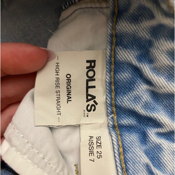 ROLLAS denim jeans, high rise straight size 25 - Picture 4 of 5